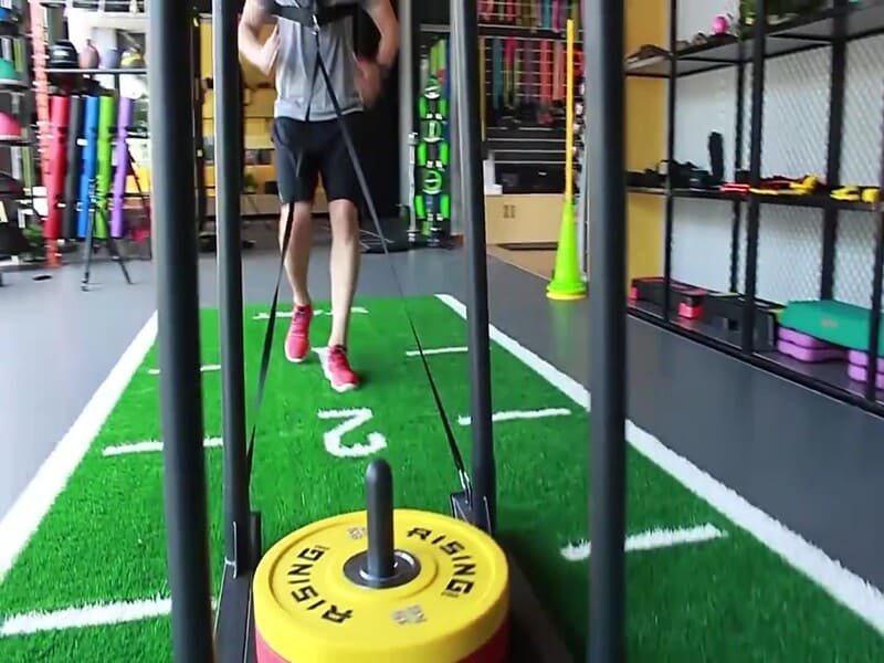 Repairing a section of gym turf